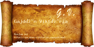 Gajdán Viktória névjegykártya